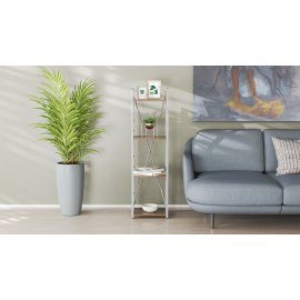 Этажерка 4/34 Ferrum-decor Серии Конект 120x34x28 серый ДСП Дуб Сонома Трюфель 16мм