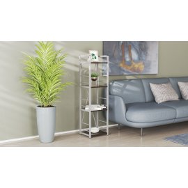 Этажерка 4/34 Ferrum-decor Серии Конект 120x34x28 серый ДСП Венге 16мм (XK00252)