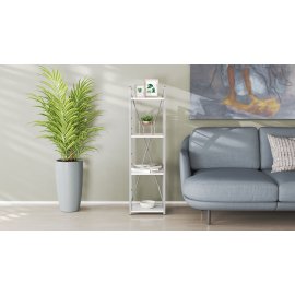Этажерка 4/34 Ferrum-decor Серии Конект 120x34x28 серый ДСП Белое 16мм