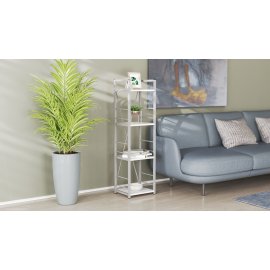 Этажерка 4/34 Ferrum-decor Серии Конект 120x34x28 серый ДСП Белое 16мм