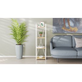 Этажерка 4/34 Ferrum-decor Серии Конект 120x34x28 белый ДСП Дуб Артизан 16мм (XK00243)