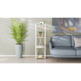Этажерка 4/34 Ferrum-decor Серии Конект 120x34x28 белый ДСП Дуб Сонома 16мм