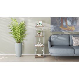 Этажерка 4/34 Ferrum-decor Серии Конект 120x34x28 белый ДСП Дуб Сонома Трюфель 16мм