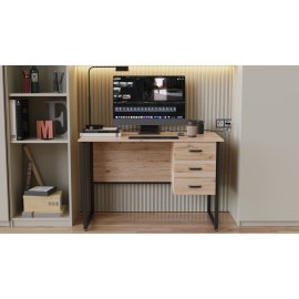 Компьютерный стол Ferrum-decor Гарри 75x120x70 белый ДСП Сосна Кембра 16мм
