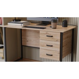 Компьютерный стол Ferrum-decor Гарри 75x120x70 белый ДСП Сосна Кембра 16мм