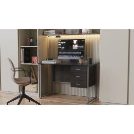 Компьютерный стол Ferrum-decor Гарри 75x120x70 белый ДСП Дуб Сан-Марино 16мм