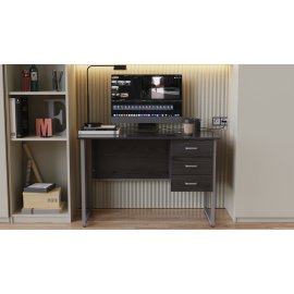 Компьютерный стол Ferrum-decor Гарри 75x120x70 белый ДСП Дуб Сан-Марино 16мм