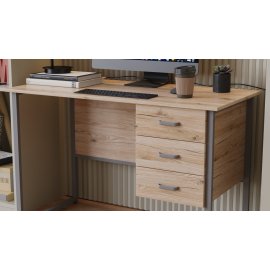 Письменный стол Ferrum-decor Гарри 75x120x70 белый ДСП Дуб Сонома Трюфель 16мм