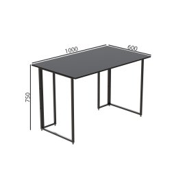 Компьютерный стол Ferrum-decor Ханна 76x100x60 черный ДСП Сосна Кембра 32мм