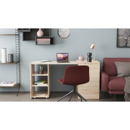 Стол-тумба трансформер Смарт 1/1 Ferrum-decor 750x1450x500  ДСП Дуб Сан-Марино 16 мм (SMART002)