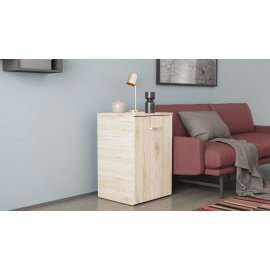 Стол-тумба трансформер Смарт 1/2 Ferrum-decor 750x1450x600  ДСП Дуб Артізан 16 мм (SMART009)