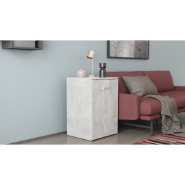 Стол-тумба трансформер Смарт 1/2 Ferrum-decor 750x1450x600  ДСП Бетон 16 мм (SMART014)