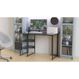 Письменный стол Ferrum-decor Кевин 75x100x60 черный ДСП Сосна Кембра 16мм