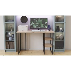 Письменный стол Ferrum-decor Кевин 75x100x60 черный ДСП Дуб Сан-Марино 32мм