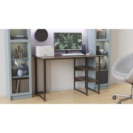 Письменный стол Ferrum-decor Кевин 75x120x60 черный ДСП Дуб Сонома Трюфель 16мм
