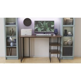 Письменный стол Ferrum-decor Кевин 75x120x60 черный ДСП Дуб Сонома Трюфель 16мм