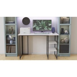 Письменный стол Ferrum-decor Кевин 75x120x60 черный ДСП Белое 16мм