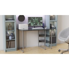 Письменный стол Ferrum-decor Кевин 75x100x60 серый ДСП Сосна Кембра 16мм