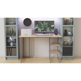Письменный стол Ferrum-decor Кевин 75x100x60 серый ДСП Дуб Сан-Марино 32мм