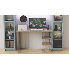 Письменный стол Ferrum-decor Кевин 75x100x60 серый ДСП Дуб Сонома 16мм