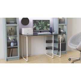 Письменный стол Ferrum-decor Кевин 75x100x60 белый ДСП Сосна Кембра 16мм