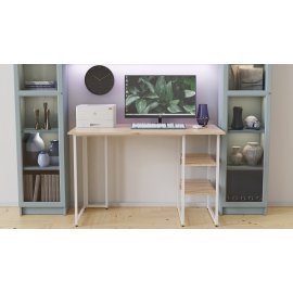 Компьютерный стол Ferrum-decor Кевин 75x120x60 белый ДСП Дуб Сан-Марино 16мм