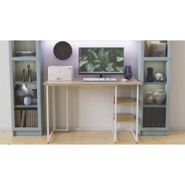 Письменный стол Ferrum-decor Кевин 75x120x60 белый ДСП Дуб Сонома 16мм