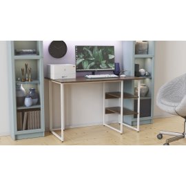 Письменный стол Ferrum-decor Кевин 75x100x60 белый ДСП Дуб Сонома Трюфель 16мм
