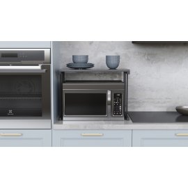 Подставка для микроволновки Kitchen K301 Ferrum-decor 400x550x350 Черный металл ДСП Сосна Кембра 16 мм (KITCH30108)