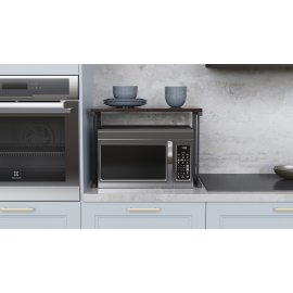 Подставка для микроволновки Kitchen K301 Ferrum-decor 400x550x350 Черный металл ДСП Венге Магия 16 мм (KITCH30103)