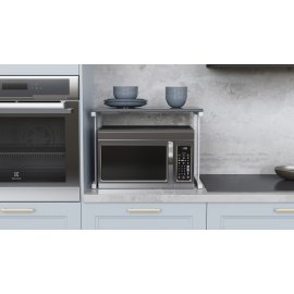 Подставка для микроволновки Kitchen K301 Ferrum-decor 400x550x350 Белый металл ДСП Сосна Кембра 16 мм (KITCH30116)