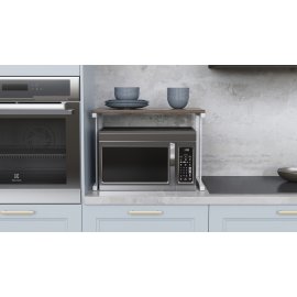 Подставка для микроволновки Kitchen K301 Ferrum-decor 400x550x350 Белый металл ДСП Дуб Сонома Трюфель 16 мм (KITCH30113)