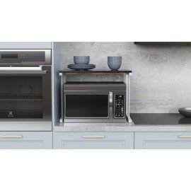 Подставка для микроволновки Kitchen K301 Ferrum-decor 400x550x350 Белый металл ДСП Венге Магия 16 мм (KITCH30111)
