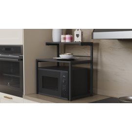 Підставка для мікрохвильовки Kitchen K302 Ferrum-decor 590x550x350 Чорний метал ДСП Сосна Кембра 16 мм (KITCH30208)