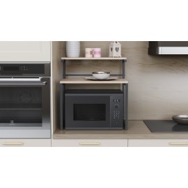 Подставка для микроволновки Kitchen K302 Ferrum-decor 590x550x350 Черный металл ДСП Дуб Сан-Марино 16 мм (KITCH30202)