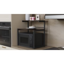 Подставка для микроволновки Kitchen K302 Ferrum-decor 590x550x350 Черный металл ДСП Венге Магия 16 мм (KITCH30203)