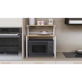 Подставка для микроволновки Kitchen K302 Ferrum-decor 590x550x350 Белый металл ДСП Дуб Артизан 16 мм (KITCH30214)