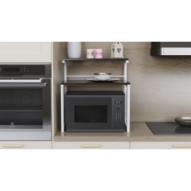 Подставка для микроволновки Kitchen K302 Ferrum-decor 590x550x350 Белый металл ДСП Венге Магия 16 мм (KITCH30211)