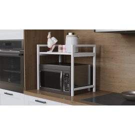 Підставка для мікрохвильовки Kitchen K303 Ferrum-decor 500x550x350 Білий метал ДСП Білий 16 мм (KITCH30309)