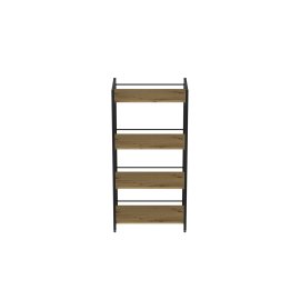 Стеллаж для кухни под микроволновку Kitchen K1200 Ferrum-decor 1200x600x400 Черный металл ДСП Дуб Артизан 16 мм (KITCH1206)