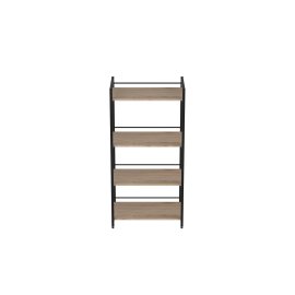 Стеллаж для кухни под микроволновку Kitchen K1200 Ferrum-decor 1200x600x400 Черный металл ДСП Дуб Сан-Марино 16 мм (KITCH1202)