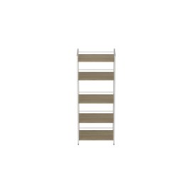 Стеллаж для кухни под микроволновку Kitchen K1400 Ferrum-decor 1500x600x400 Белый металл ДСП Дуб Сонома 16 мм (KITCH1412)