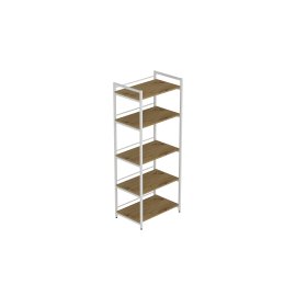 Стеллаж для кухни под микроволновку Kitchen K1400 Ferrum-decor 1500x600x400 Белый металл ДСП Дуб Артизан 16 мм (KITCH1414)
