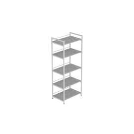 Стеллаж для кухни под микроволновку Kitchen K1400 Ferrum-decor 1500x600x400 Белый металл ДСП Бетон 16 мм (KITCH1415)