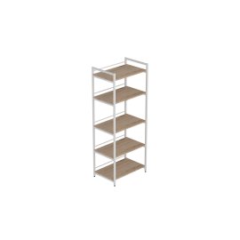 Стеллаж для кухни под микроволновку Kitchen K1400 Ferrum-decor 1500x600x400 Белый металл ДСП Дуб Сан-Марино 16 мм (KITCH1410)
