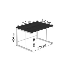 Підставка для мікрохвильовки Kitchen K301 Ferrum-decor 400x550x350 Білий метал ДСП Сосна Кембра 16 мм (KITCH30116)
