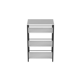 Стеллаж для кухни под микроволновку Kitchen K900 Ferrum-decor 900x600x400 Черный металл ДСП Белый 16 мм (KITCH90001)