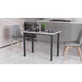 Стол универсальный Knap Ferrum-decor 750x1000x600 Черный металл ДСП Бетон 16 мм (KNAP007)