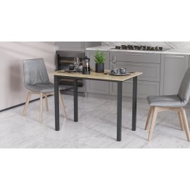 Стол универсальный Knap Ferrum-decor 750x1000x600 Черный металл ДСП Дуб Сонома 16 мм (KNAP004)
