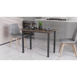 Стол универсальный Knap Ferrum-decor 750x1000x600 Черный металл ДСП Дуб Сонома Трюфель 16 мм (KNAP005)